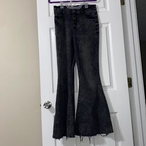 Black bell bottom jeans